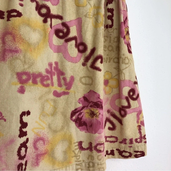 Zara dress sleeveless tan corduroy with purple flowers size 5 years - Picture 8 of 9